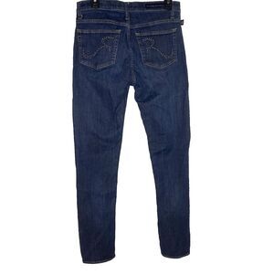 ROCK & REPUBLIC Jeans Low Rise Rhinestone Stretch Denim Womens 6 Dark Wash Blue